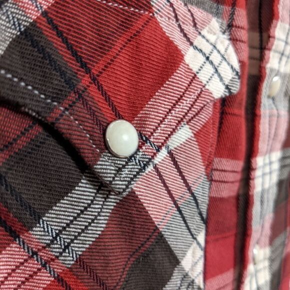 Lucky BRAND Plaid flannel button down shirt size XS @G - Picture 4 of 8